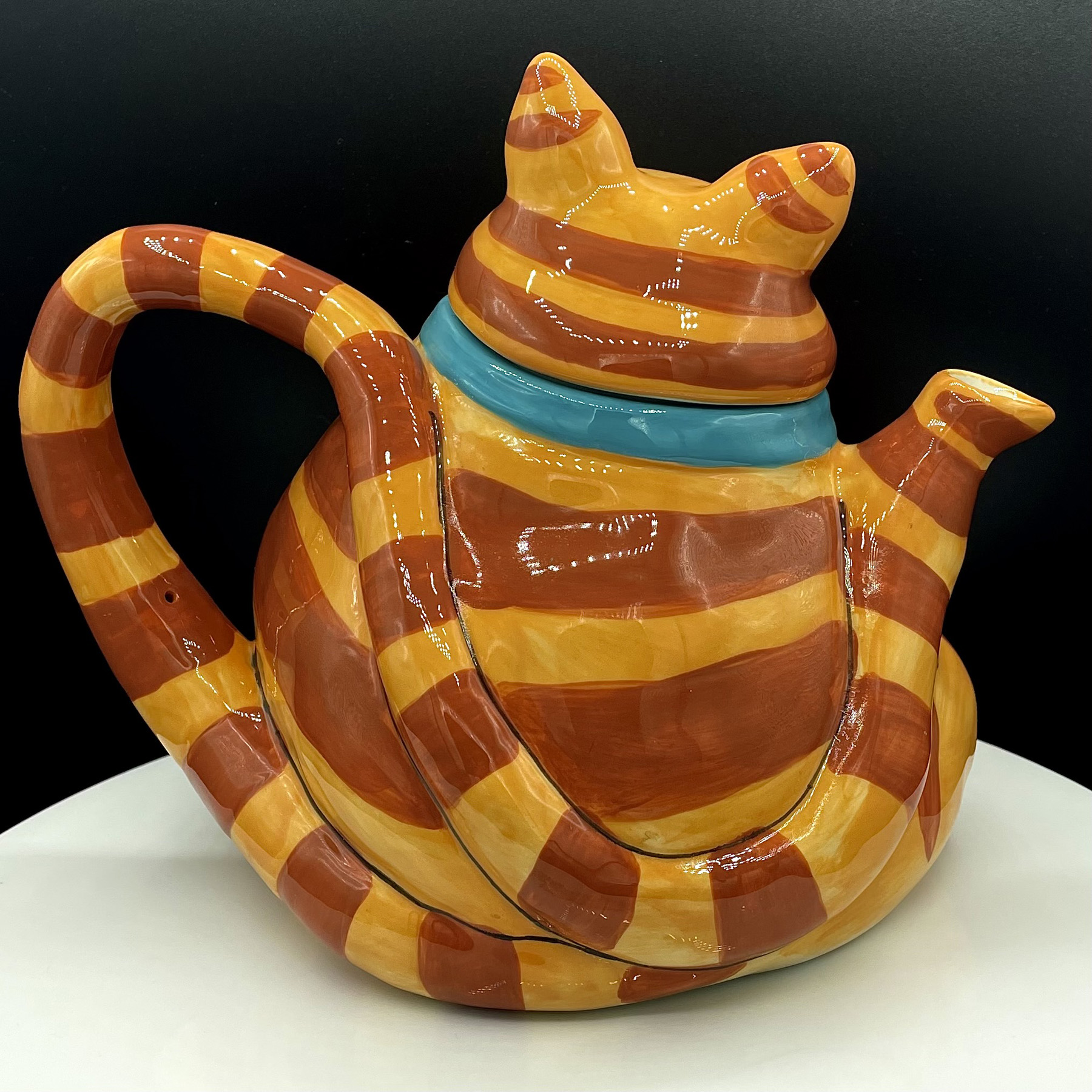 Cat Orange Teapot