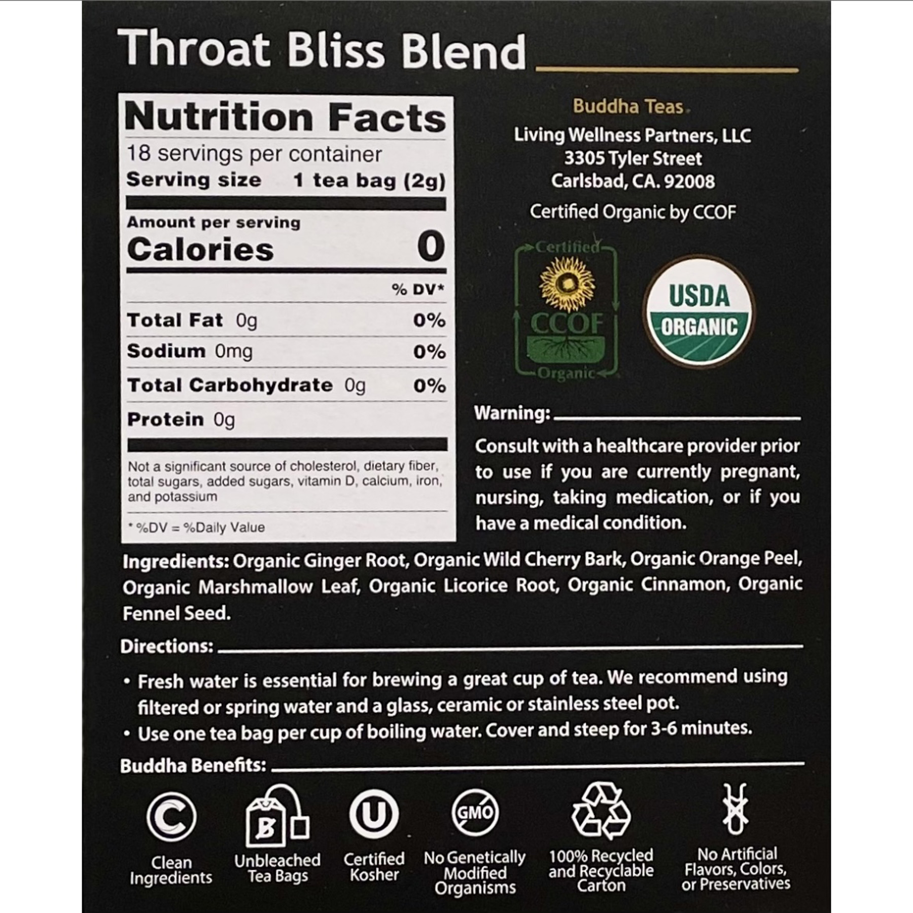 Buddha Organic Throat Bliss Blend
